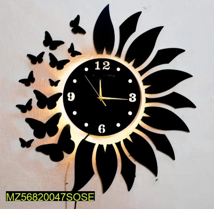 Analog Wall Clock With Light - Hamda.Store