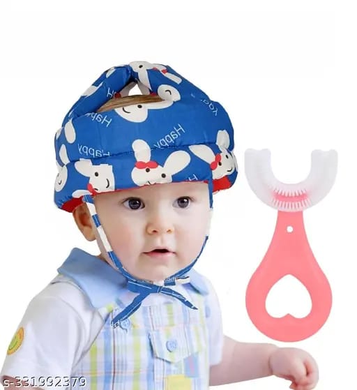 Baby Head Safety Helmet & Free Baby Tooth Brush. - Hamda.Store