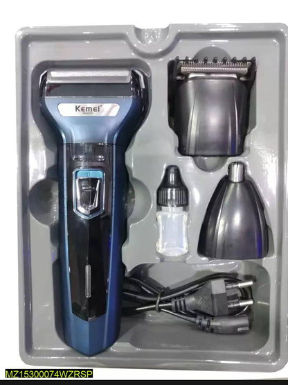 KEMEI 3 In 1 Rechargeable Electric Men,s Shaver - Hamda.Store